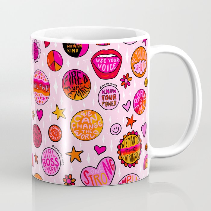 Feminist Buttons Coffee Mug Gallery Image 1