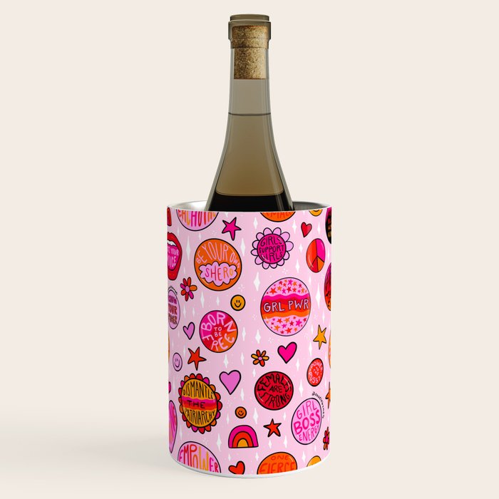 Feminist Buttons Wine Chiller Gallery Image 1