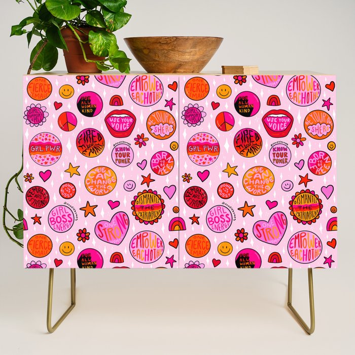 Feminist Buttons Credenza Gallery Image 1