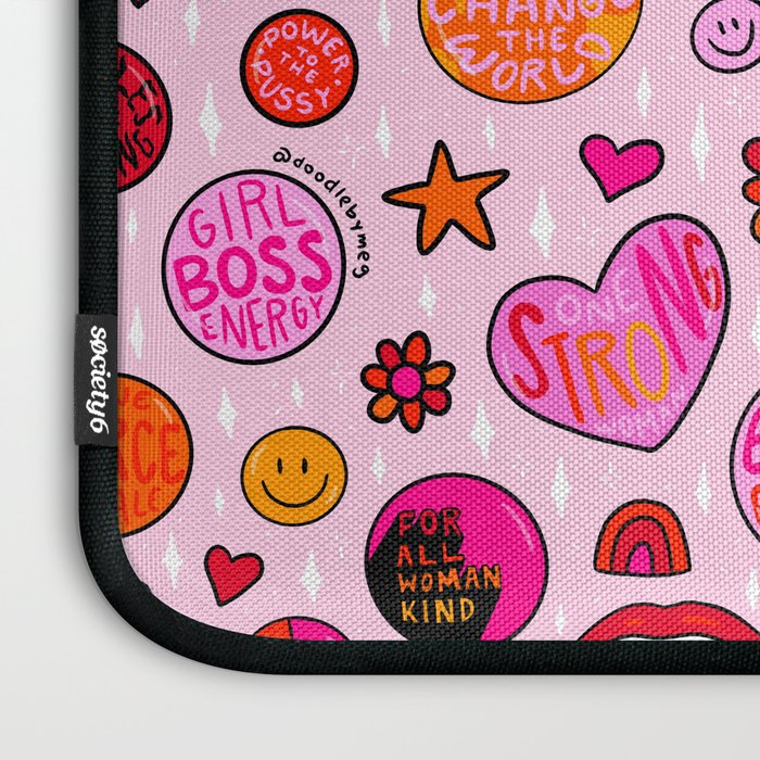 Feminist Buttons Laptop Sleeve Gallery Image 3
