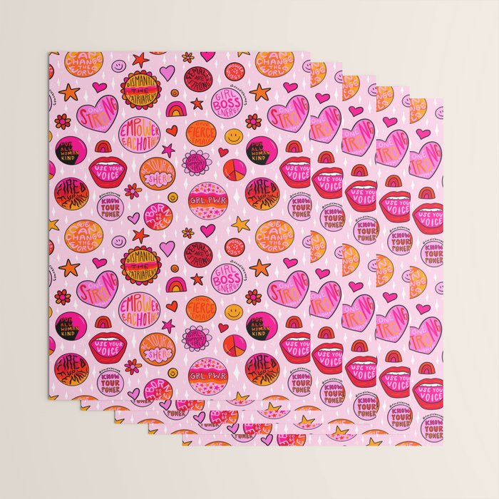 Feminist Buttons Wrapping Paper Gallery Image 3