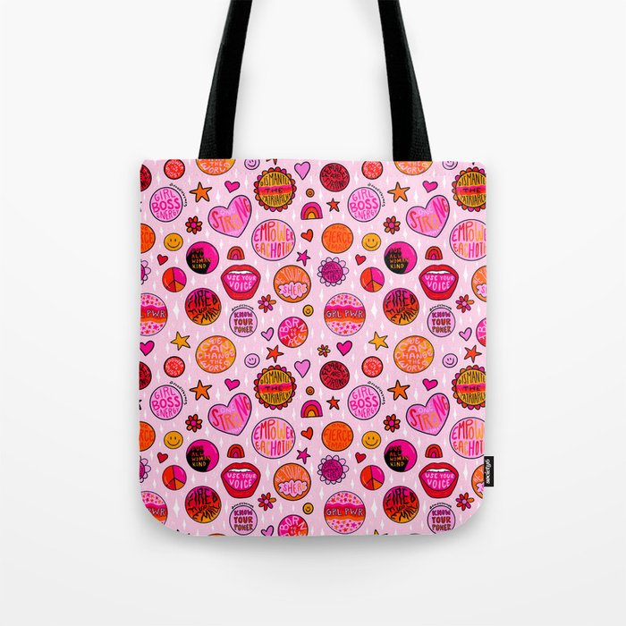 Feminist Buttons Tote Bag Gallery Image 1