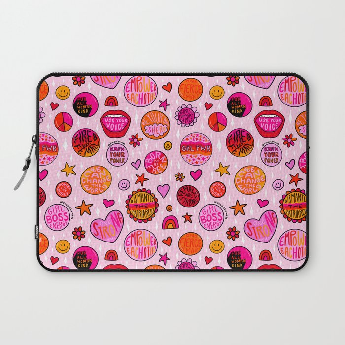 Feminist Buttons Laptop Sleeve Gallery Image 1