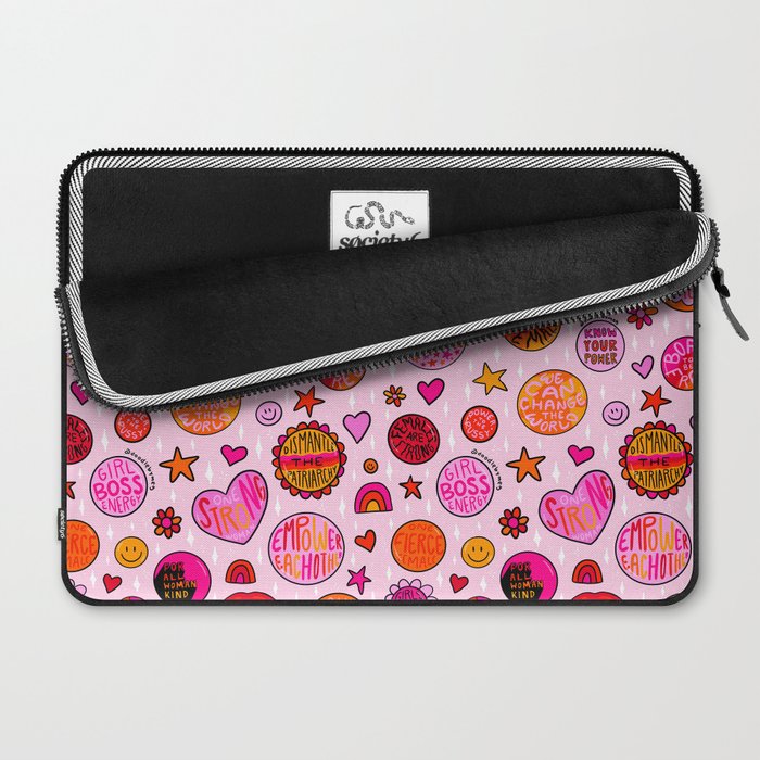 Feminist Buttons Laptop Sleeve Gallery Image 2