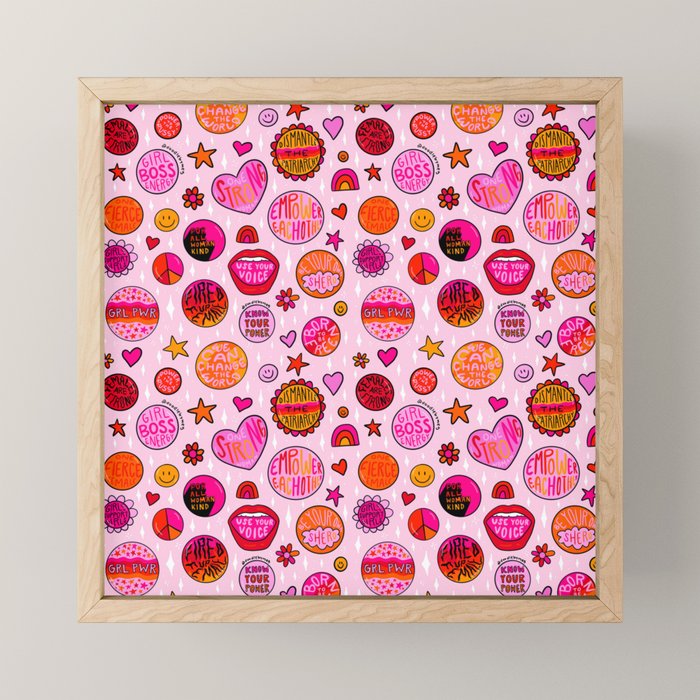 Feminist Buttons Mini Art Print Gallery Image 1
