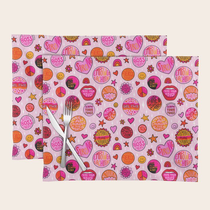 Feminist Buttons Placemat Gallery Image 1