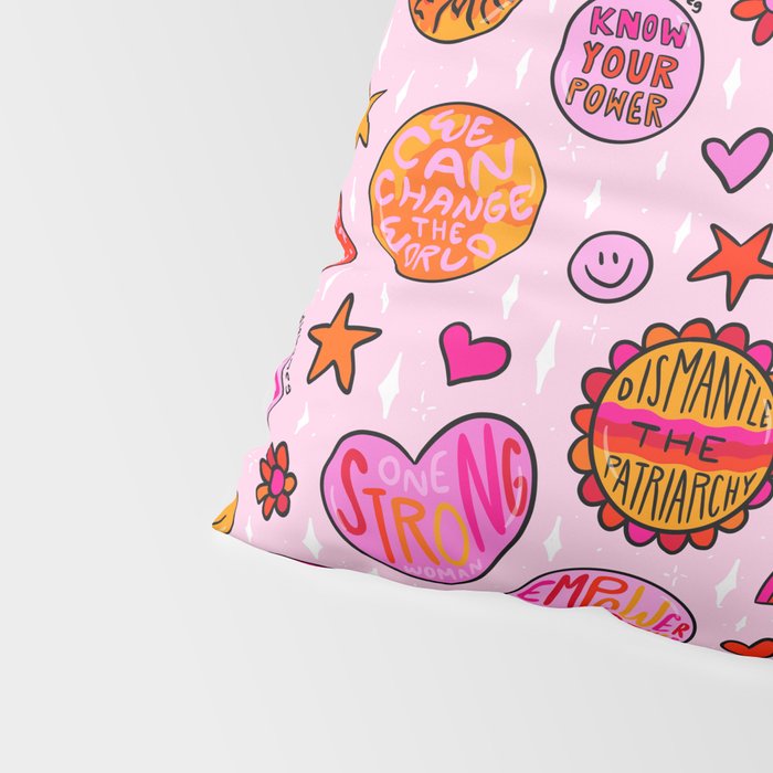 Feminist Buttons Pillow Sham Gallery Image 4