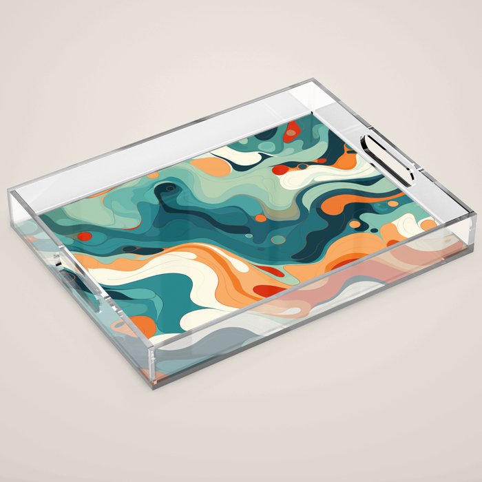 Colorful Tides Acrylic Tray Gallery Image 1