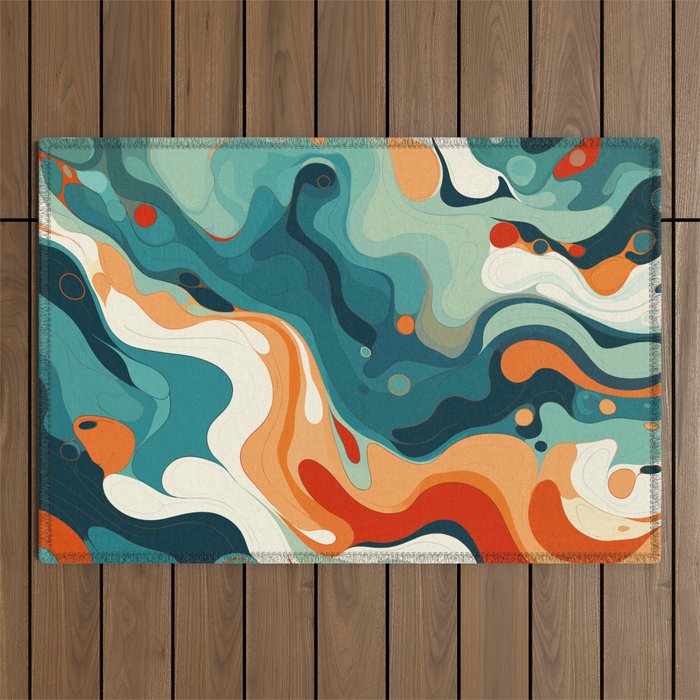 Colorful Tides Outdoor Rug Gallery Image 1