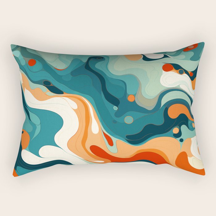 Colorful Tides Rectangular Pillow Gallery Image 2