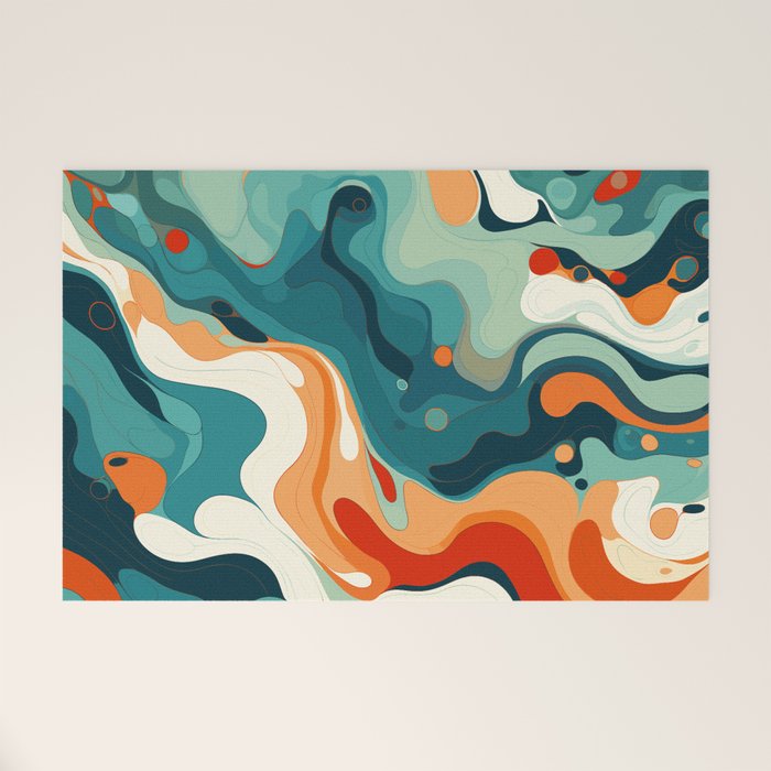 Colorful Tides Welcome Mat Gallery Image 1