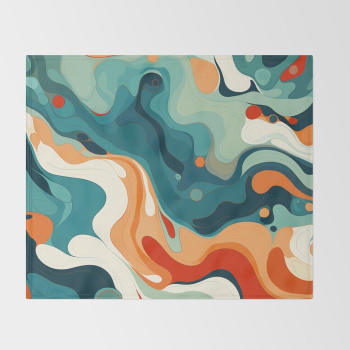 Colorful Tides Throw Blanket Gallery Image 2