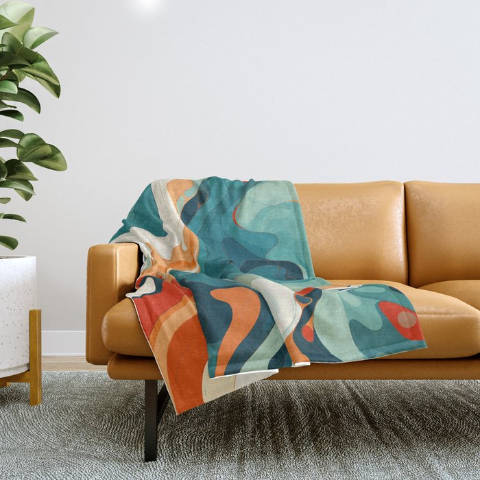 Colorful Tides Throw Blanket Gallery Image 1