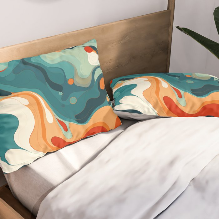 Colorful Tides Pillow Sham Gallery Image 2