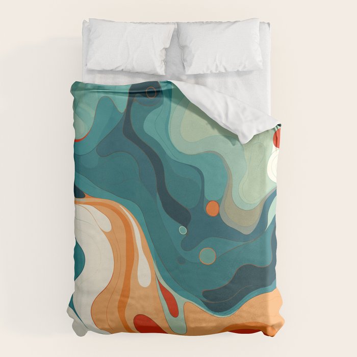 Colorful Tides Duvet Cover Gallery Image 6