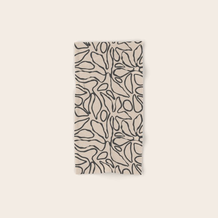 Abstract vintage flower art pattern Bath Towel Gallery Image 1