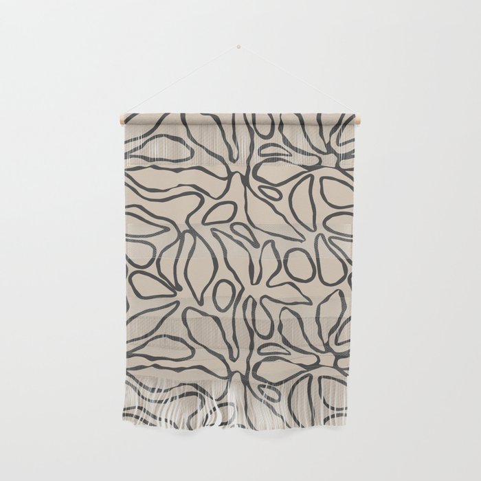 Abstract vintage flower art pattern Wall Hanging Gallery Image 1