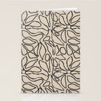 Abstract vintage flower art pattern Stationery Card Gallery Image 2