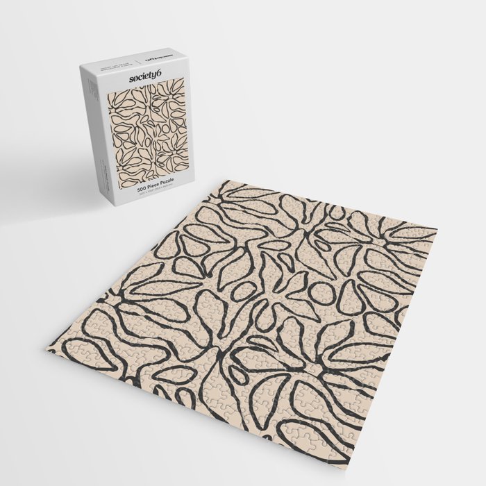 Abstract vintage flower art pattern Jigsaw Puzzle Gallery Image 2