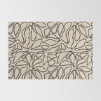 Abstract vintage flower art pattern Rug Gallery Image 2
