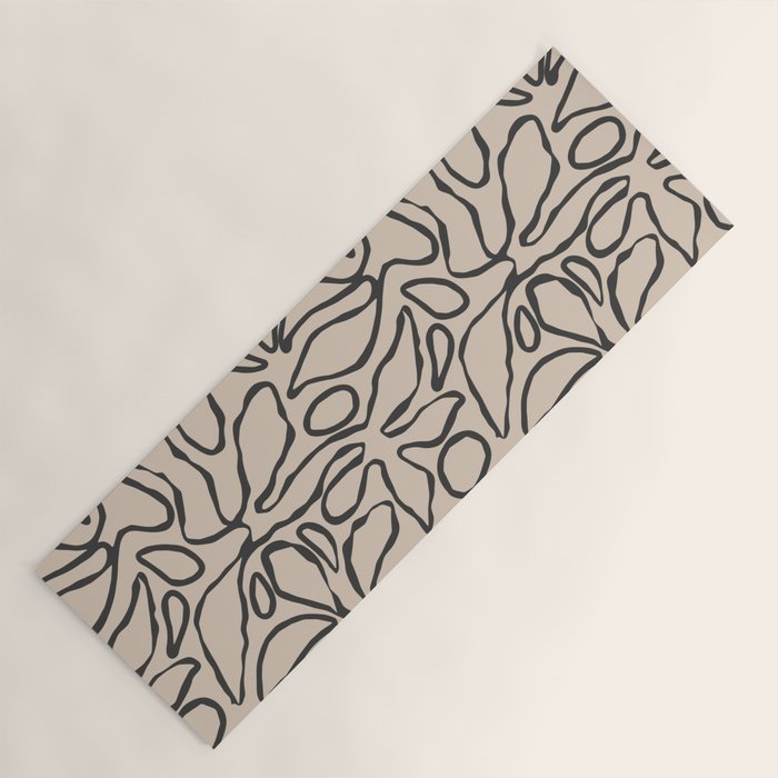 Abstract vintage flower art pattern Yoga Mat Gallery Image 1