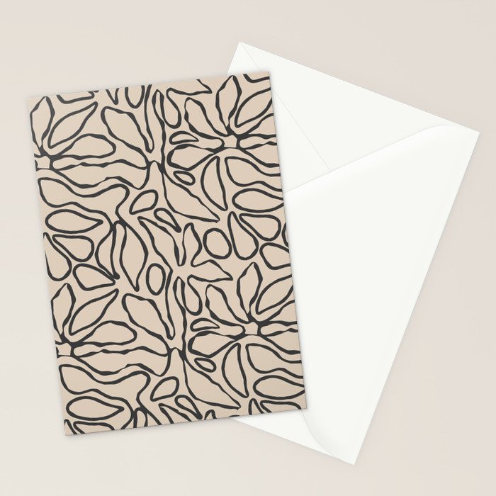 Abstract vintage flower art pattern Stationery Card Gallery Image 2