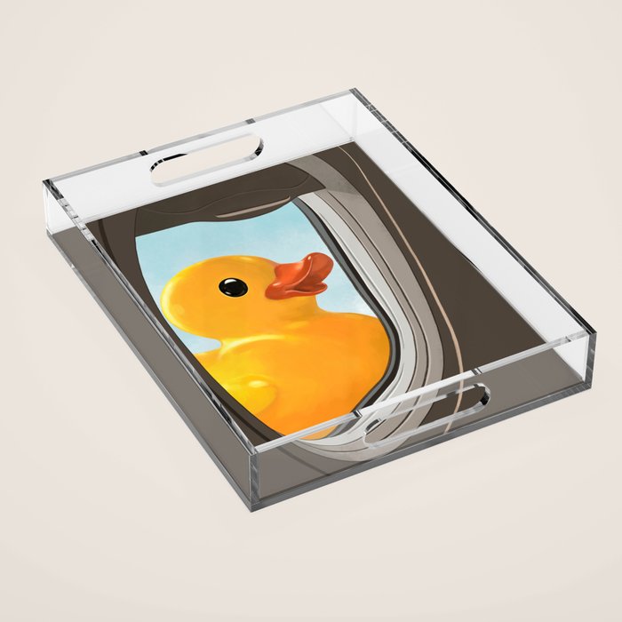Hello! Yellow Duck Acrylic Tray Gallery Image 1