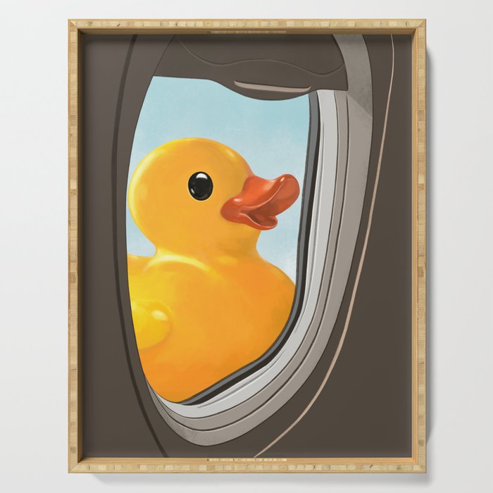 Hello! Yellow Duck Serving Tray Gallery Image 1