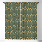 Night Cheetahs - Fern Green and Gold Window Curtain Gallery Image 5