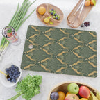 Night Cheetahs - Fern Green and Gold Cutting Board Gallery Image 2