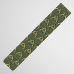 Night Cheetahs - Fern Green and Gold Table Runner Gallery Image 3