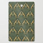 Night Cheetahs - Fern Green and Gold Cutting Board Gallery Image 1