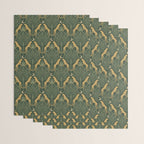 Night Cheetahs - Fern Green and Gold Wrapping Paper Gallery Image 3