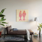Indonesian Fish Duo - Pink Palette Wood Wall Art Gallery Image 2