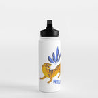 Tigers and tropical leaves. Water Bottle Gallery Image 3