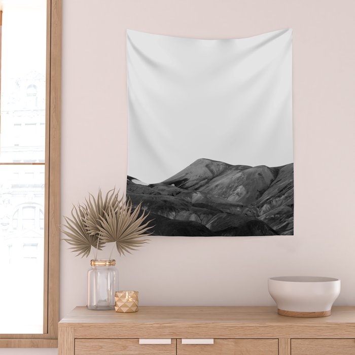 Mountain Range, Minimalist Art, Mountain Wall Tapestry Gallery Image 2