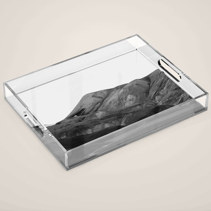 Mountain Range, Minimalist Art, Mountain Acrylic Tray Gallery Image 1