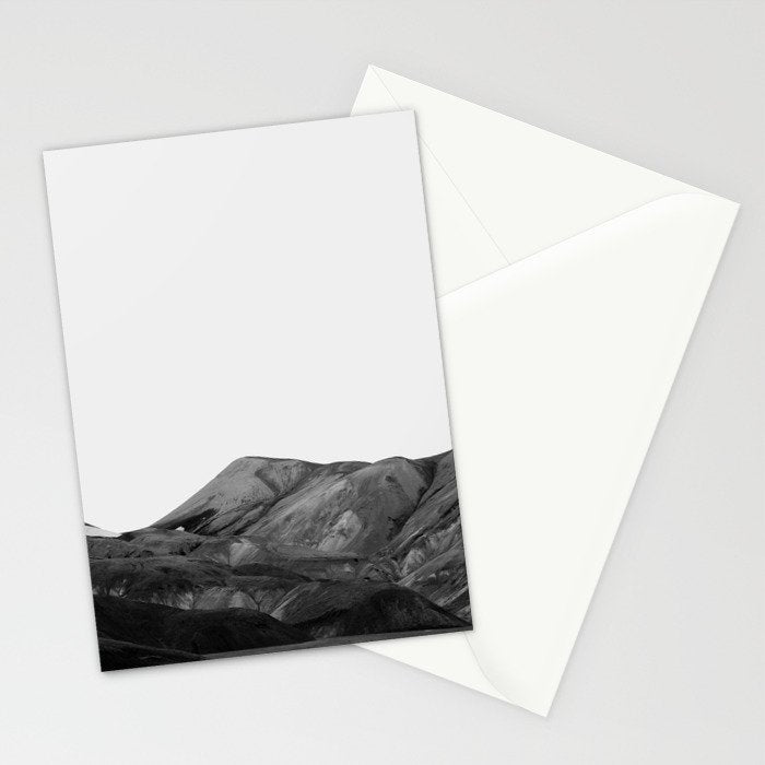 Mountain Range, Minimalist Art, Mountain Stationery Card Gallery Image 2