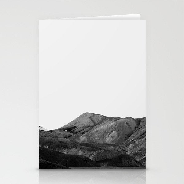 Mountain Range, Minimalist Art, Mountain Stationery Card Gallery Image 1
