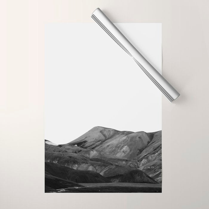 Mountain Range, Minimalist Art, Mountain Wrapping Paper Gallery Image 1