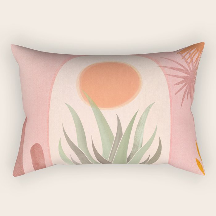 El Sol Sunrise Desert Landscape Rectangular Pillow Gallery Image 2