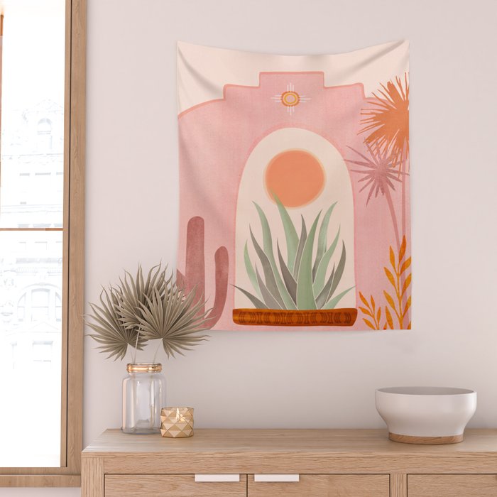 El Sol Sunrise Desert Landscape Wall Tapestry Gallery Image 2