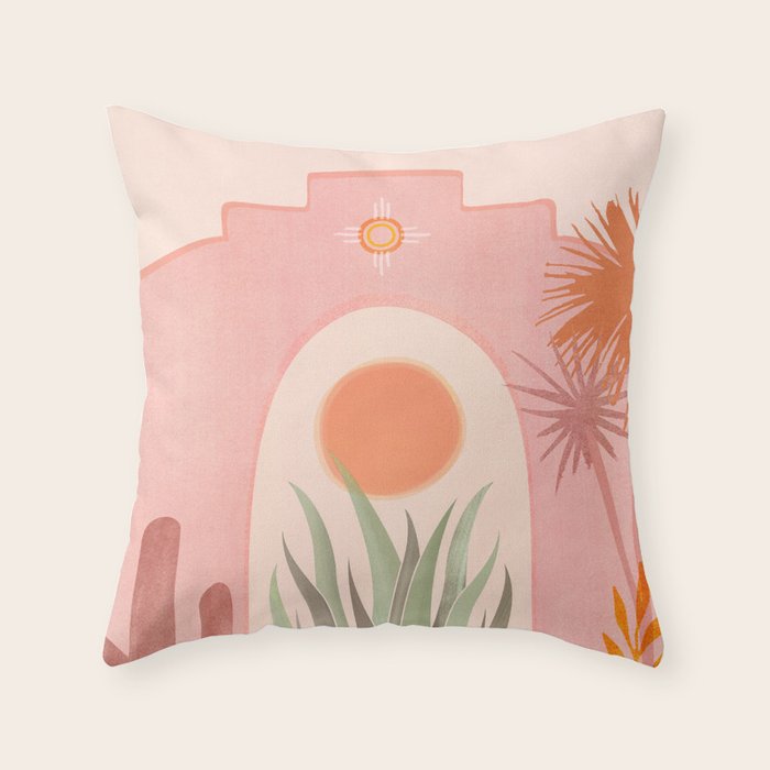 El Sol Sunrise Desert Landscape Throw Pillow Gallery Image 6