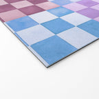 Handmade checker Cool tones Cozy heirloom Welcome Mat Gallery Image 2
