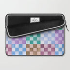 Handmade checker Cool tones Cozy heirloom Laptop Sleeve Gallery Image 2