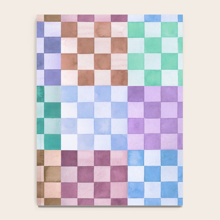 Handmade checker Cool tones Cozy heirloom Notebook Gallery Image 4