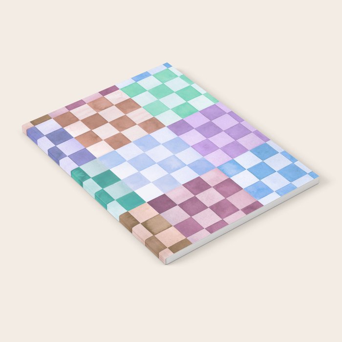 Handmade checker Cool tones Cozy heirloom Notebook Gallery Image 2