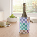 Handmade checker Cool tones Cozy heirloom Wine Chiller Gallery Image 4