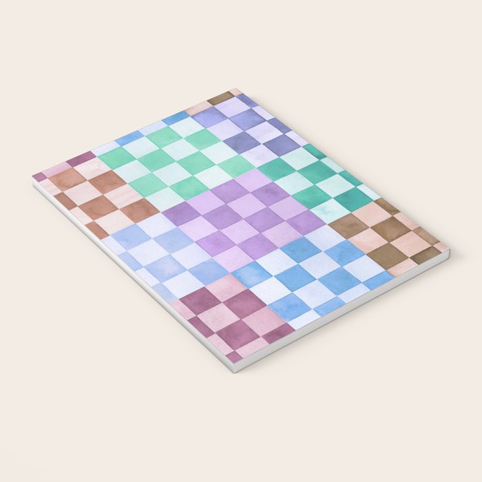 Handmade checker Cool tones Cozy heirloom Notebook Gallery Image 3