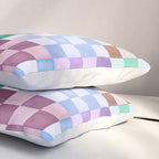Handmade checker Cool tones Cozy heirloom Pillow Sham Gallery Image 3